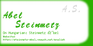 abel steinmetz business card